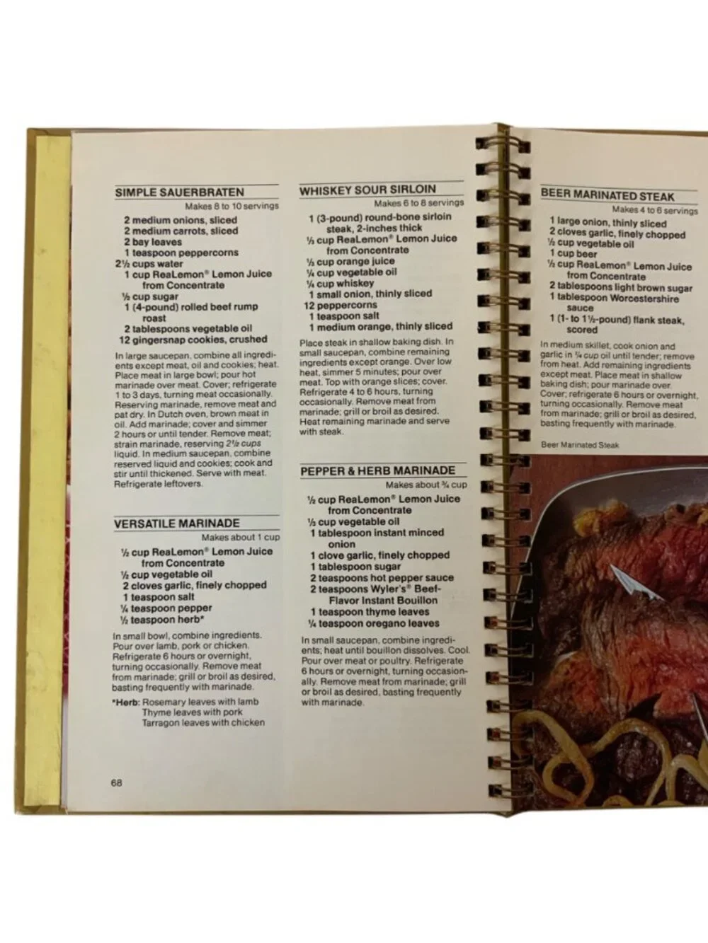 Realemon Recipe Collection Spiral-Bound Cookbook 50th Anniversary Edition 1984